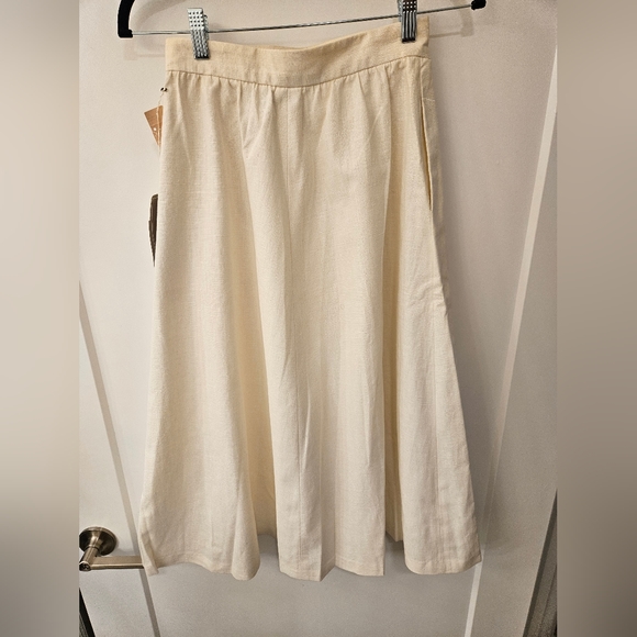 Vintage - NWT - Ellen Tracy White Linen Skirt - Size 6 - Picture 10 of 10